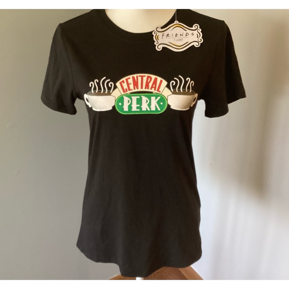 Friends Women’s Classic Central Perk Logo BlackT-Shirt